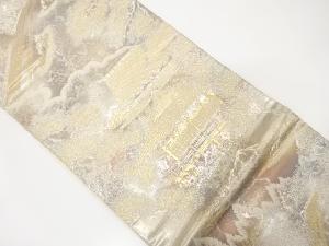 京楽錦引箔京風景模様織出し袋帯